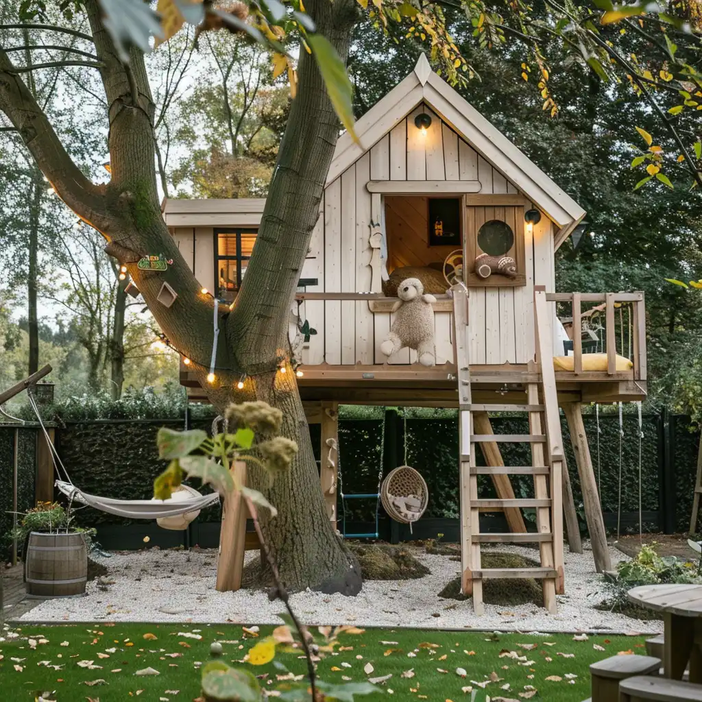 Speelhuisjes in de tuin: Een wereld van avontuur.